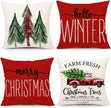 Christmas  Throw Pillow Covers, 18 X 18 Inch - Homura Collections