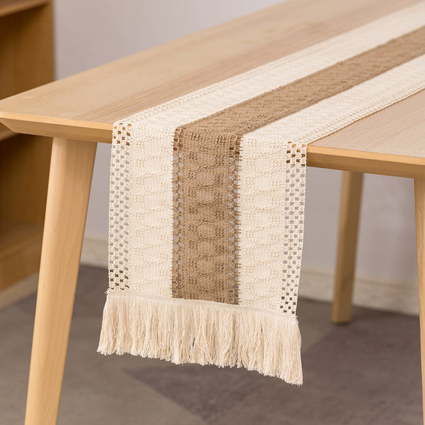 Tassel Hollow Pattern Table Runner - Homura Collections