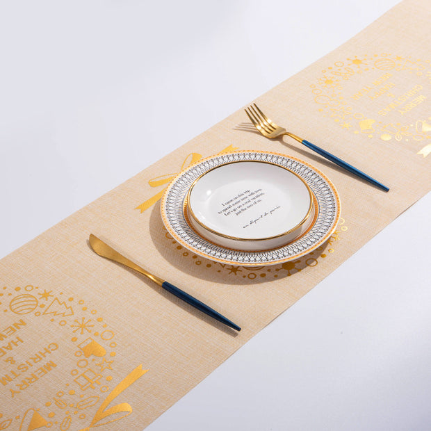 Christmas Elk Snowman Table Runner - Homura Collections