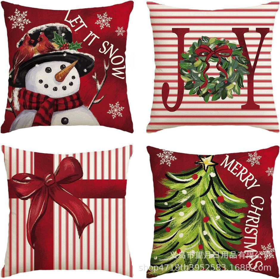 Christmas  Throw Pillow Covers, 18 X 18 Inch - Homura Collections