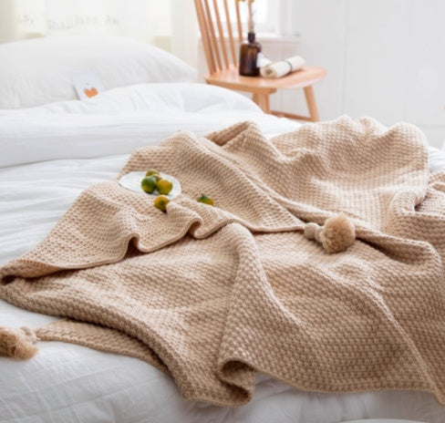 Nordic Fringed Knit Wool Blanket - Homura Collections