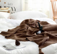 Nordic Fringed Knit Wool Blanket - Homura Collections