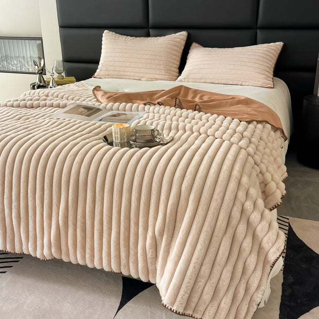 Nordic Light Luxury Rabbit Plush Blanket - Homura Collections