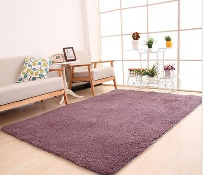 White Fluffy Area Rug