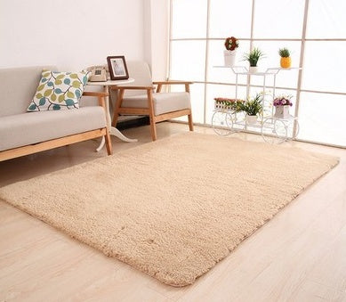 White Fluffy Area Rug