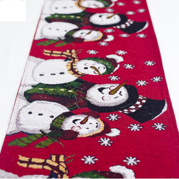 Christmas Elk Snowman Table Runner - Homura Collections