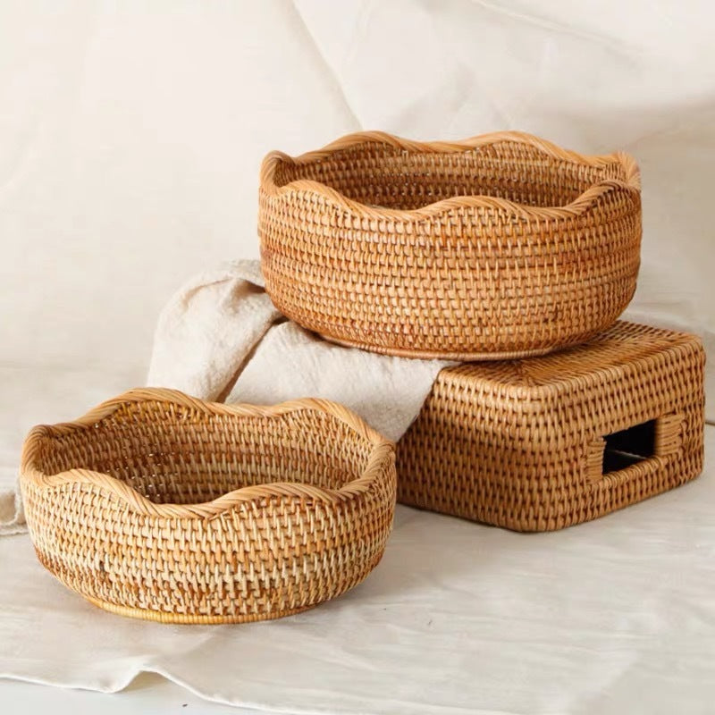 Woven Rattan Storage Basket