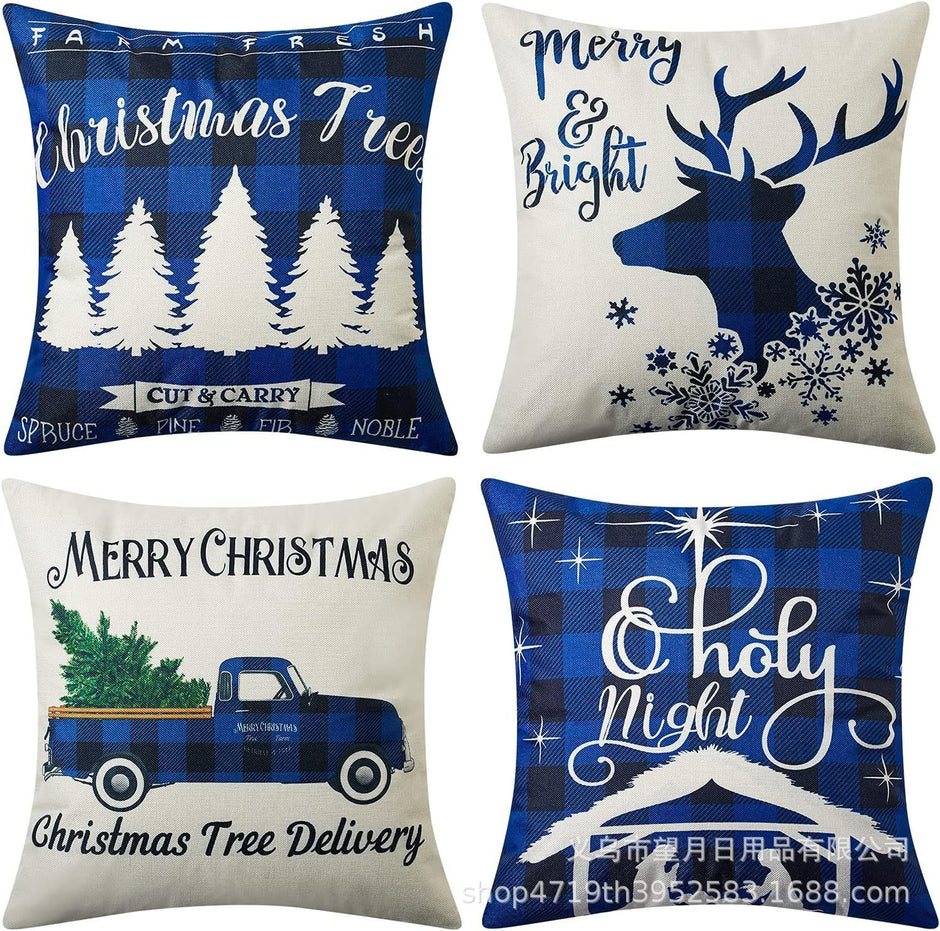 Christmas  Throw Pillow Covers, 18 X 18 Inch - Homura Collections