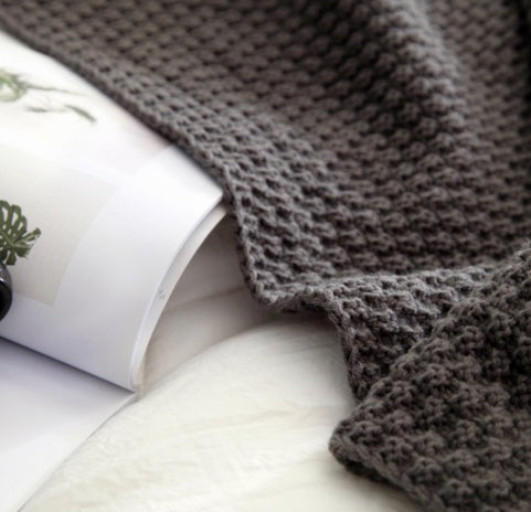Nordic Fringed Knit Wool Blanket - Homura Collections