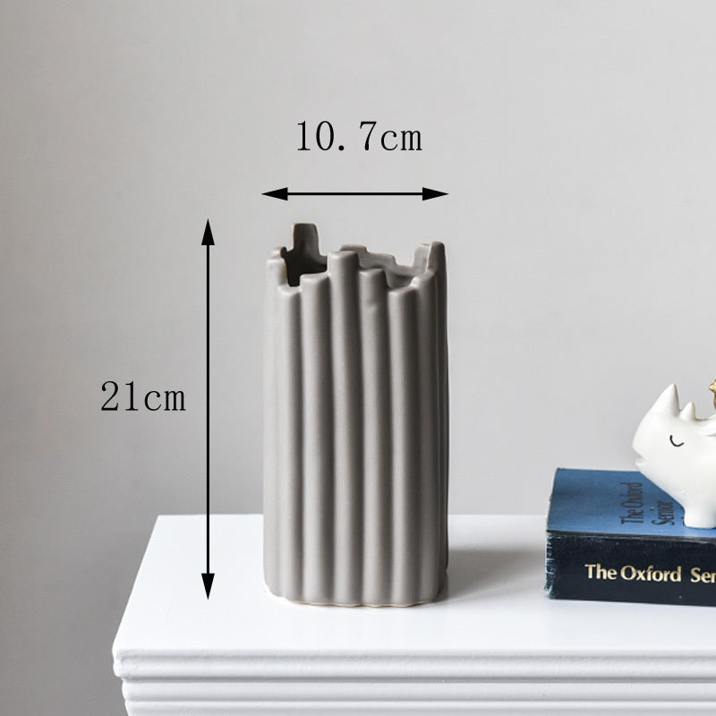 Nordic Irregular Ceramic Decorative Vase - Homura Collections