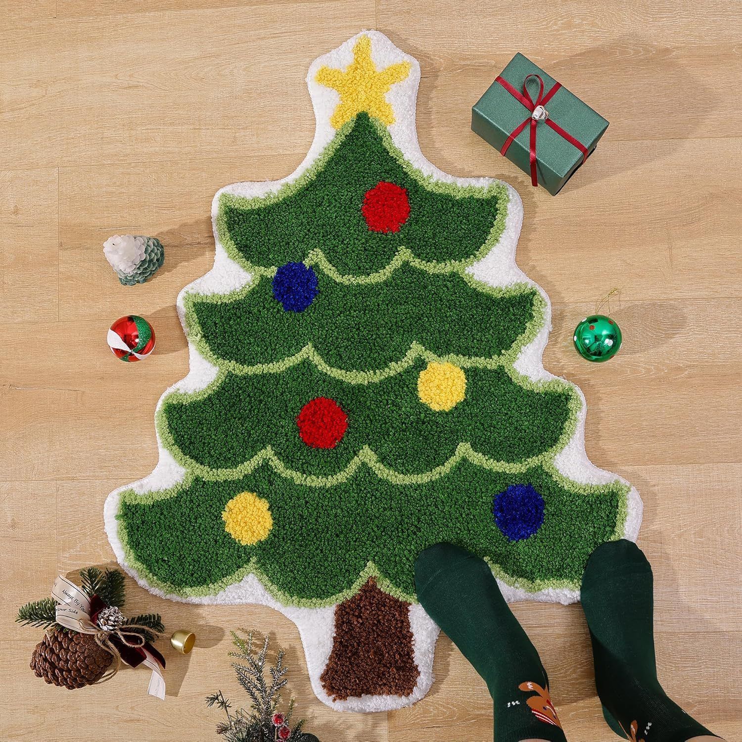 Nordic Christmas Tree Cashmere Mat - Homura Collections