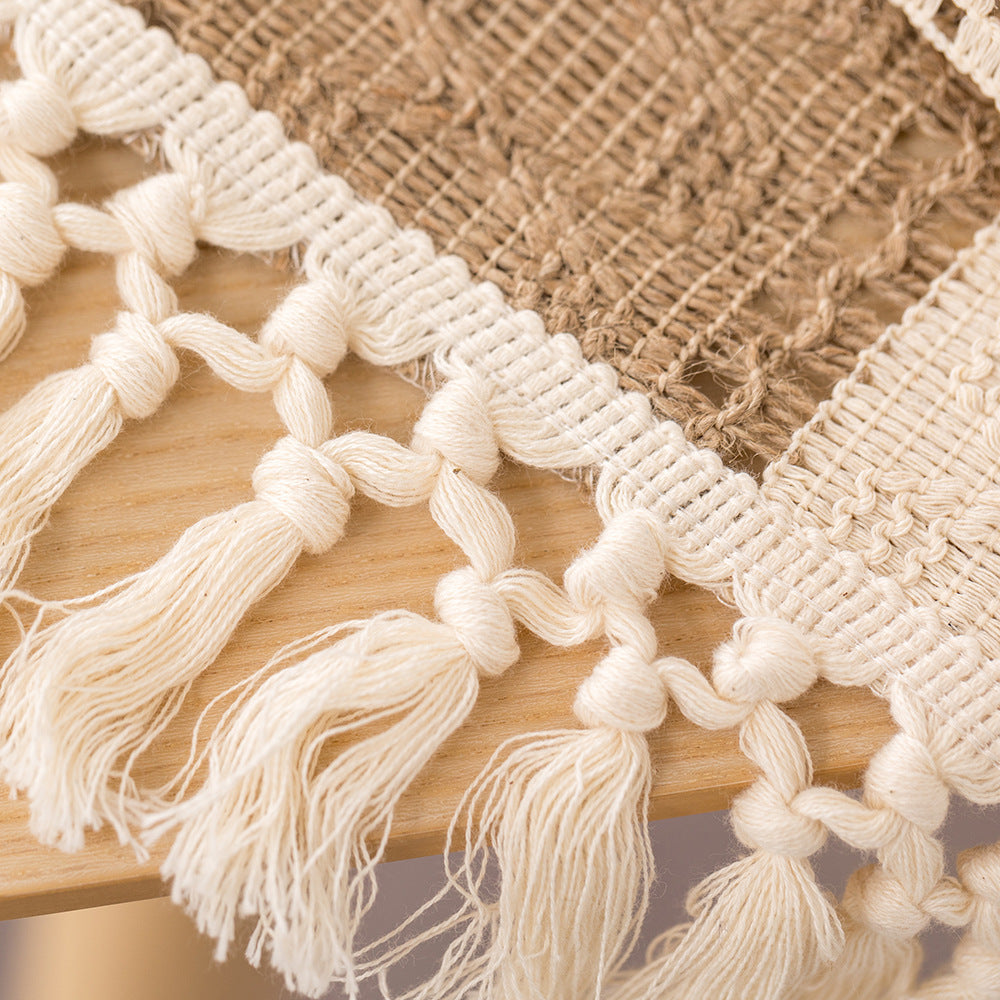 Tassel Hollow Pattern Table Runner