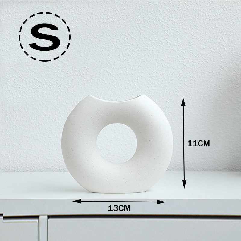 Nordic Style Semi-circle Ceramic Vase - Homura Collections