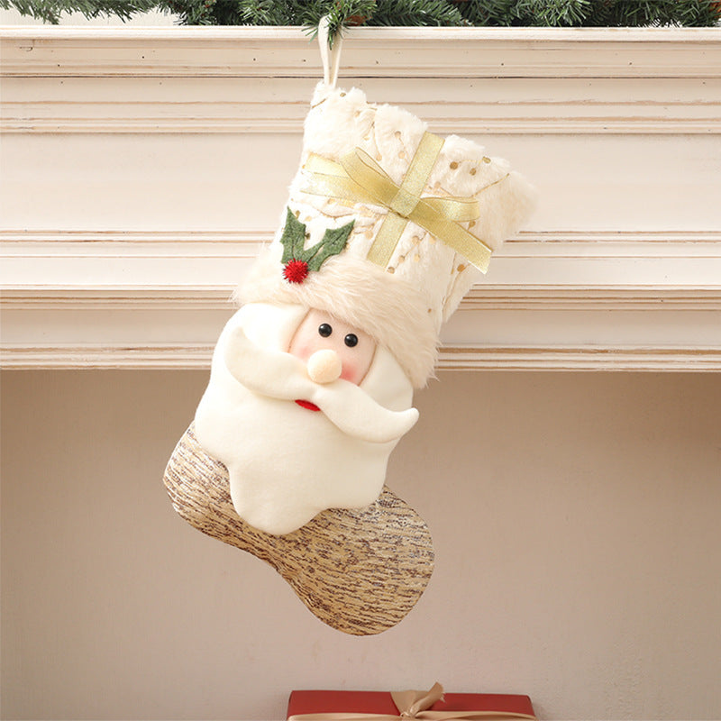 Nordic style white Christmas socks - Homura Collections