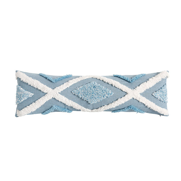 Blue Geometric Tufted Pillow Case - Homura Collections