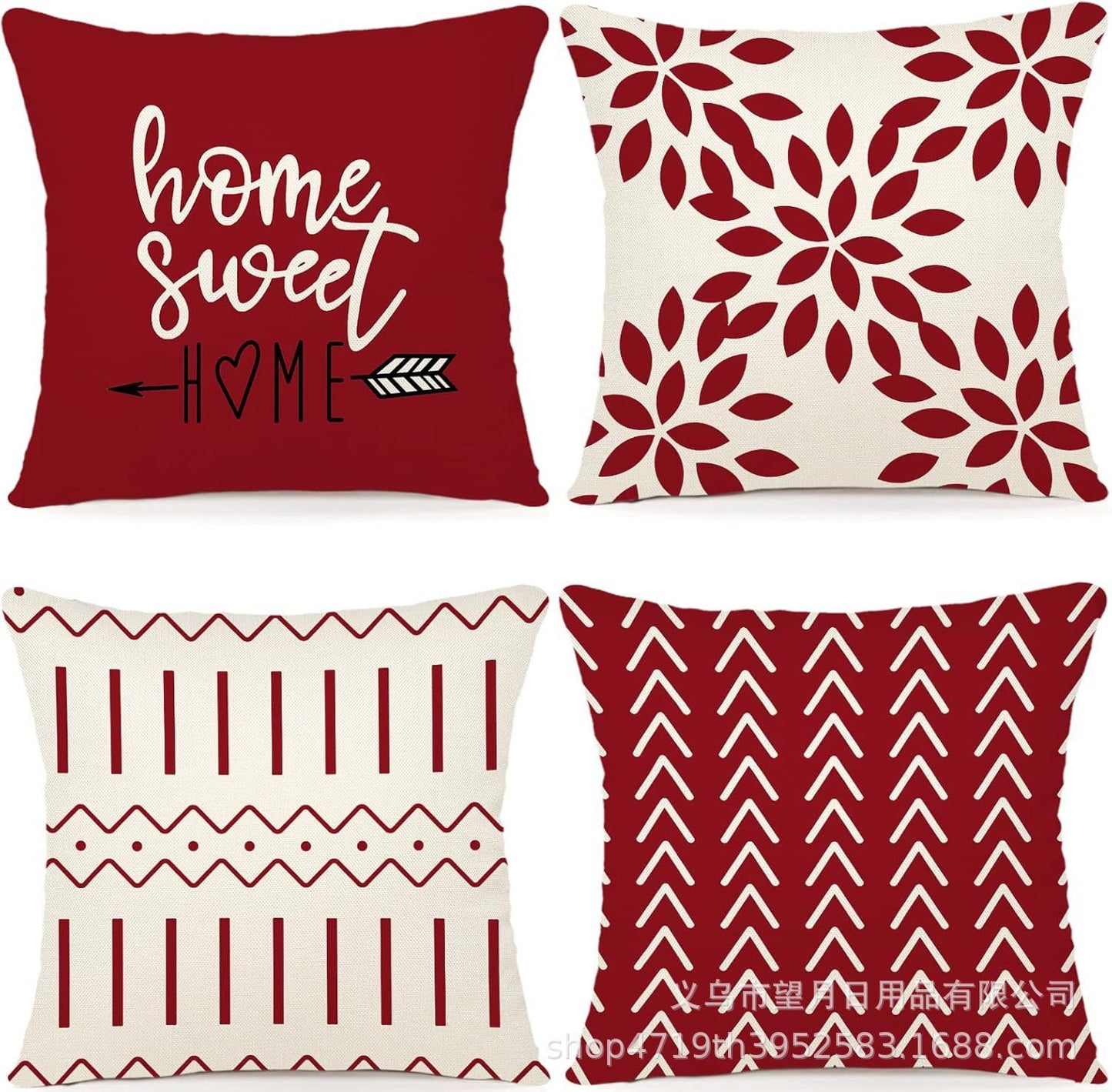 Christmas  Throw Pillow Covers, 18 X 18 Inch