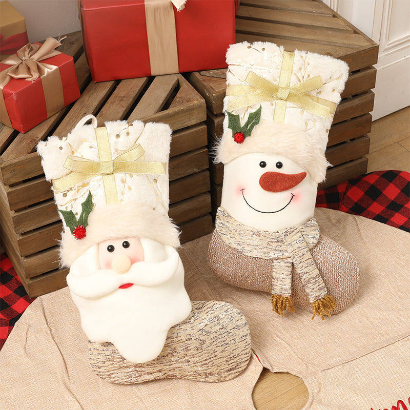 Nordic style white Christmas socks - Homura Collections