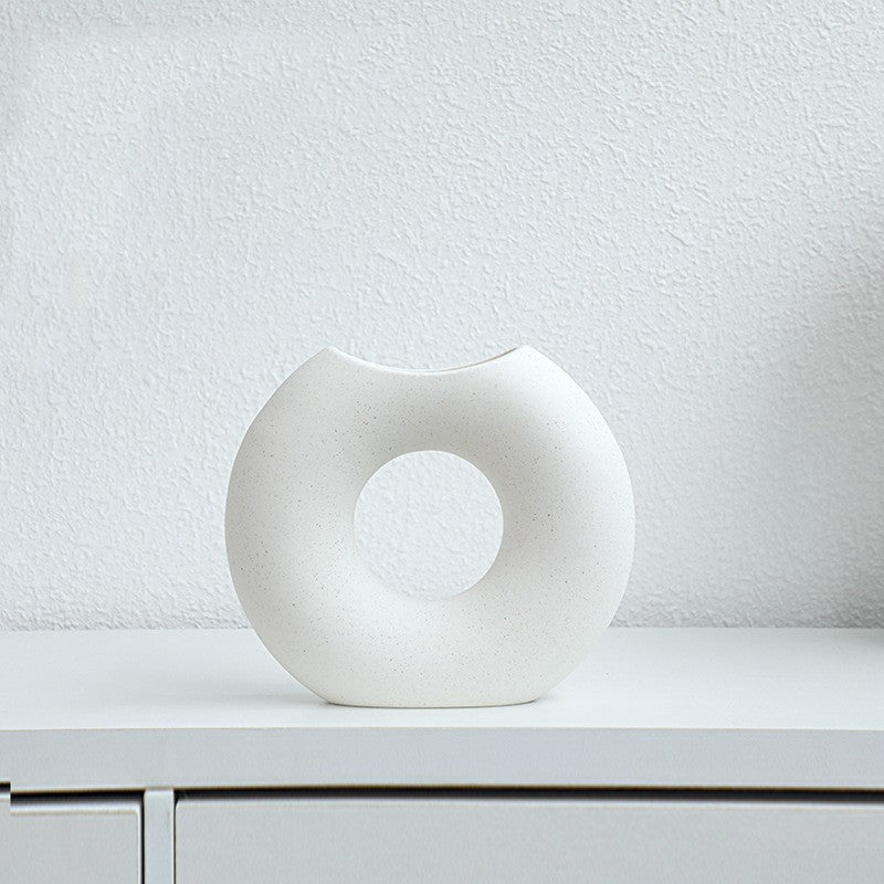 Nordic Style Semi-circle Ceramic Vase - Homura Collections