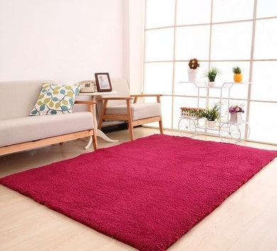 White Fluffy Area Rug