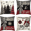 Christmas  Throw Pillow Covers, 18 X 18 Inch - Homura Collections