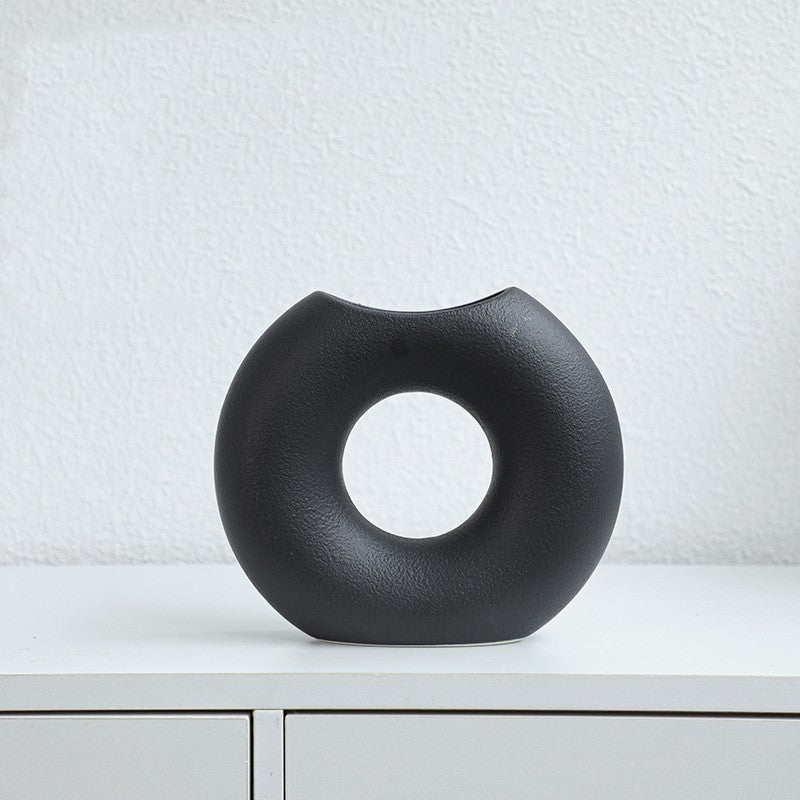 Nordic Style Semi-circle Ceramic Vase - Homura Collections