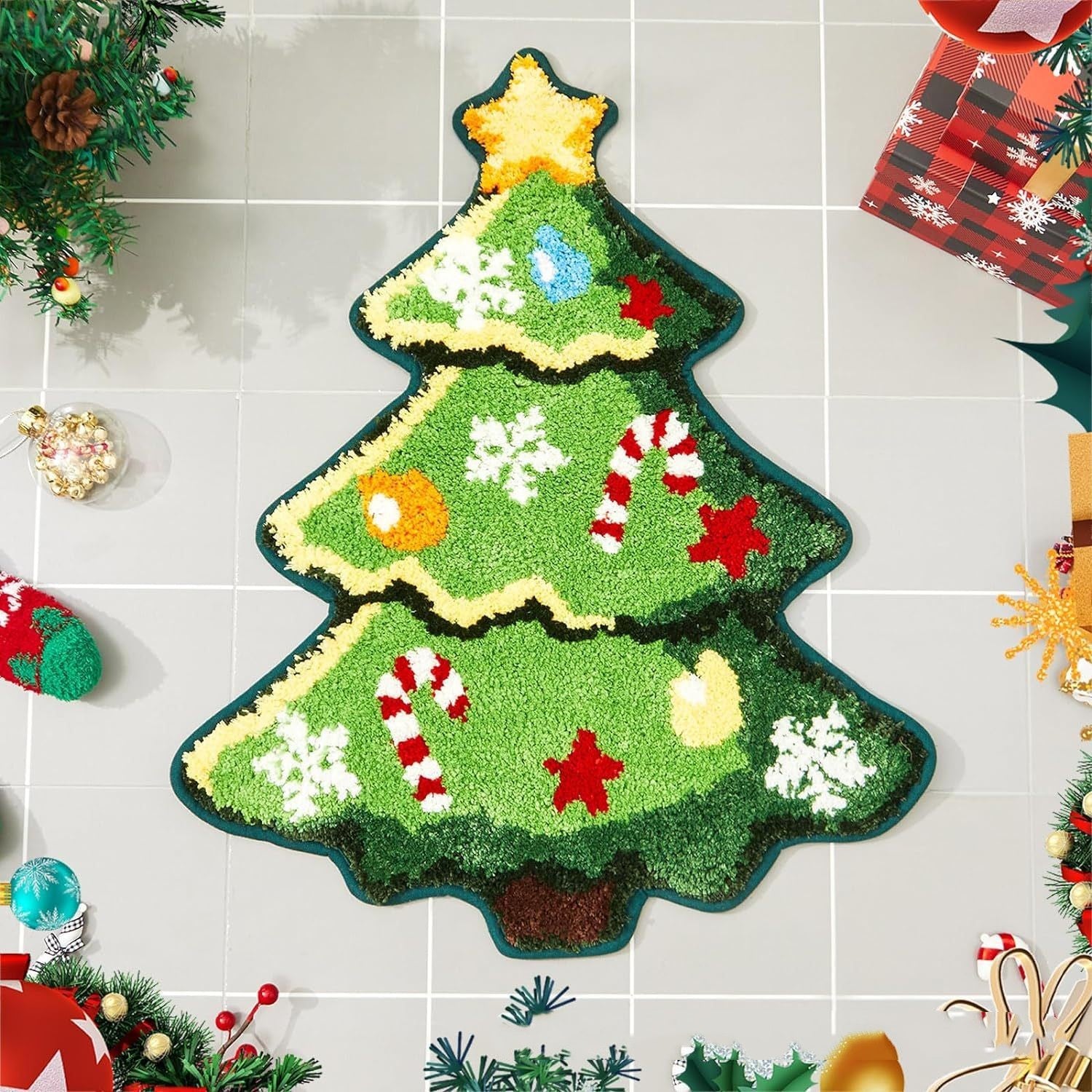 Nordic Christmas Tree Cashmere Mat - Homura Collections
