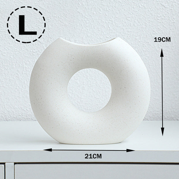 Nordic Style Semi-circle Ceramic Vase - Homura Collections