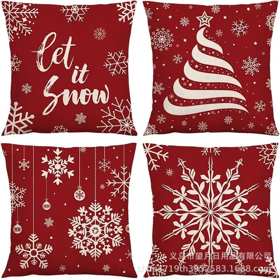 Christmas  Throw Pillow Covers, 18 X 18 Inch - Homura Collections