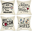Christmas  Throw Pillow Covers, 18 X 18 Inch - Homura Collections