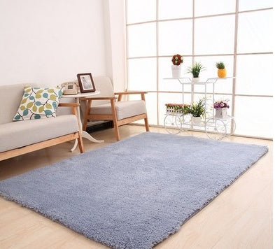 White Fluffy Area Rug