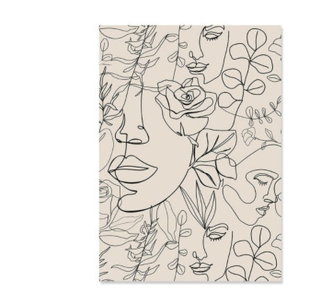 Boho Canvas Abstract Lines - Homura Collections