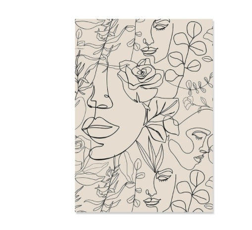 Boho Canvas Abstract Lines - Homura Collections