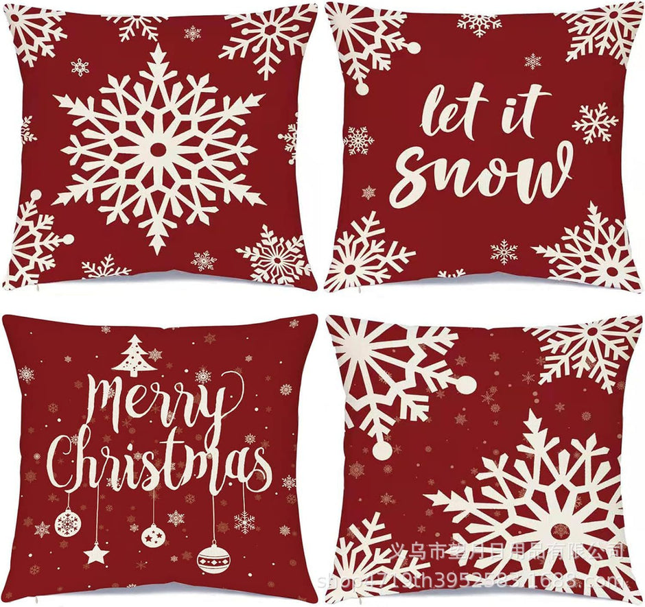 Christmas  Throw Pillow Covers, 18 X 18 Inch - Homura Collections
