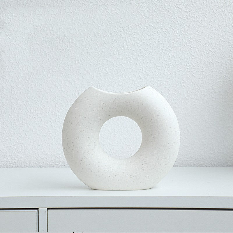 Nordic Style Semi-circle Ceramic Vase - Homura Collections