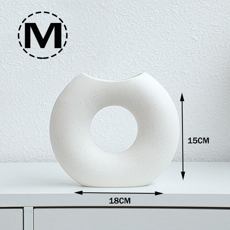 Nordic Style Semi-circle Ceramic Vase - Homura Collections