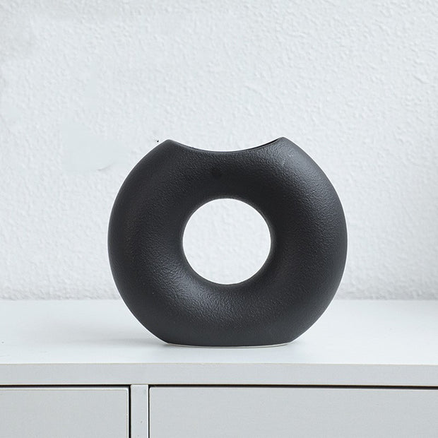 Nordic Style Semi-circle Ceramic Vase - Homura Collections