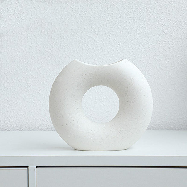 Nordic Style Semi-circle Ceramic Vase - Homura Collections