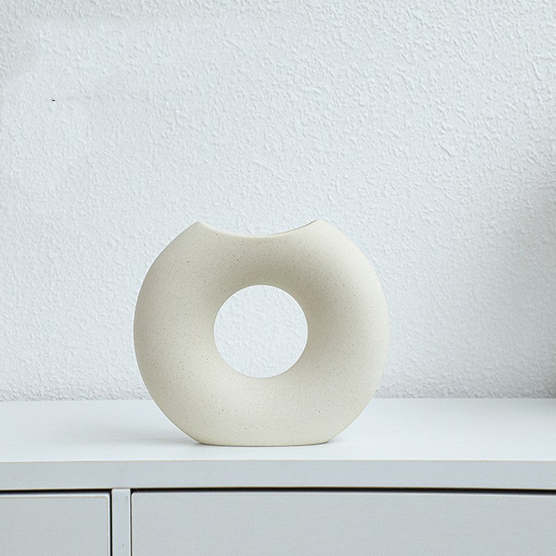 Nordic Style Semi-circle Ceramic Vase - Homura Collections