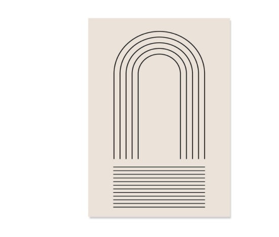 Boho Canvas Abstract Lines - Homura Collections