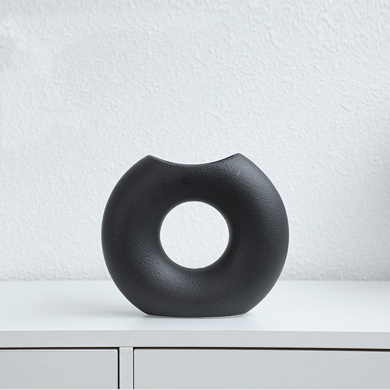 Nordic Style Semi-circle Ceramic Vase - Homura Collections