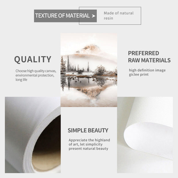 Natural Landscape Wall Art Canvas Flower Printing - Homura Collections