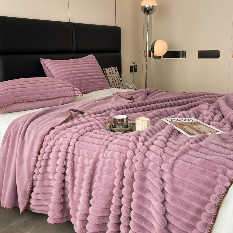 Nordic Light Luxury Rabbit Plush Blanket - Homura Collections