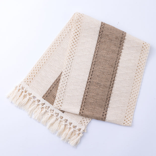 Tassel Hollow Pattern Table Runner - Homura Collections